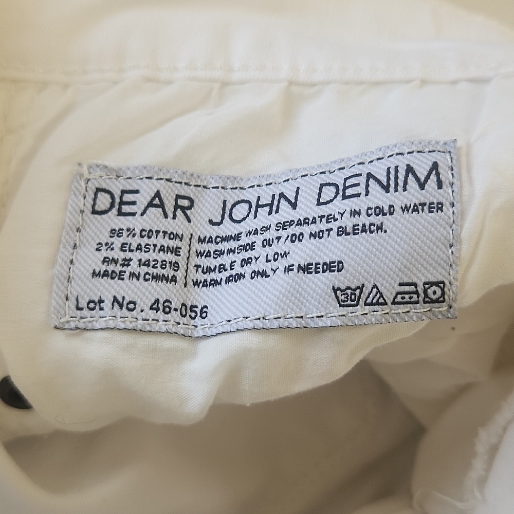 Dear John women's size 26 white skinny pants EUC - Picture 6 of 6